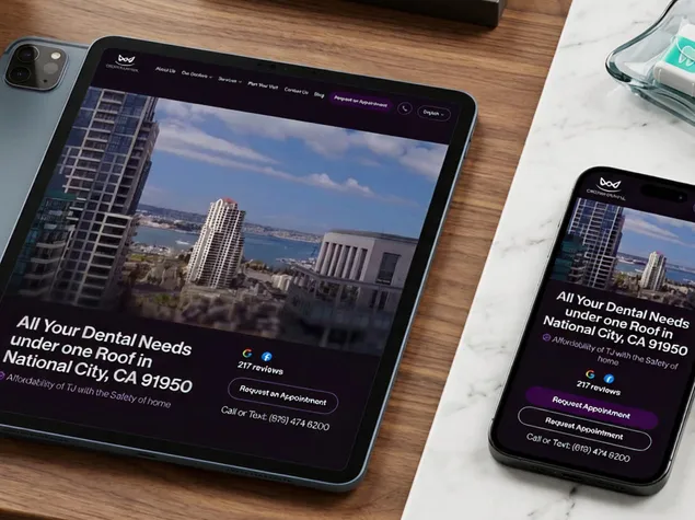 Crown Dental branding and website redesign