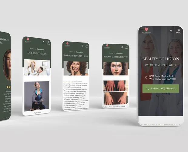 Beauty Religion branding and web design project