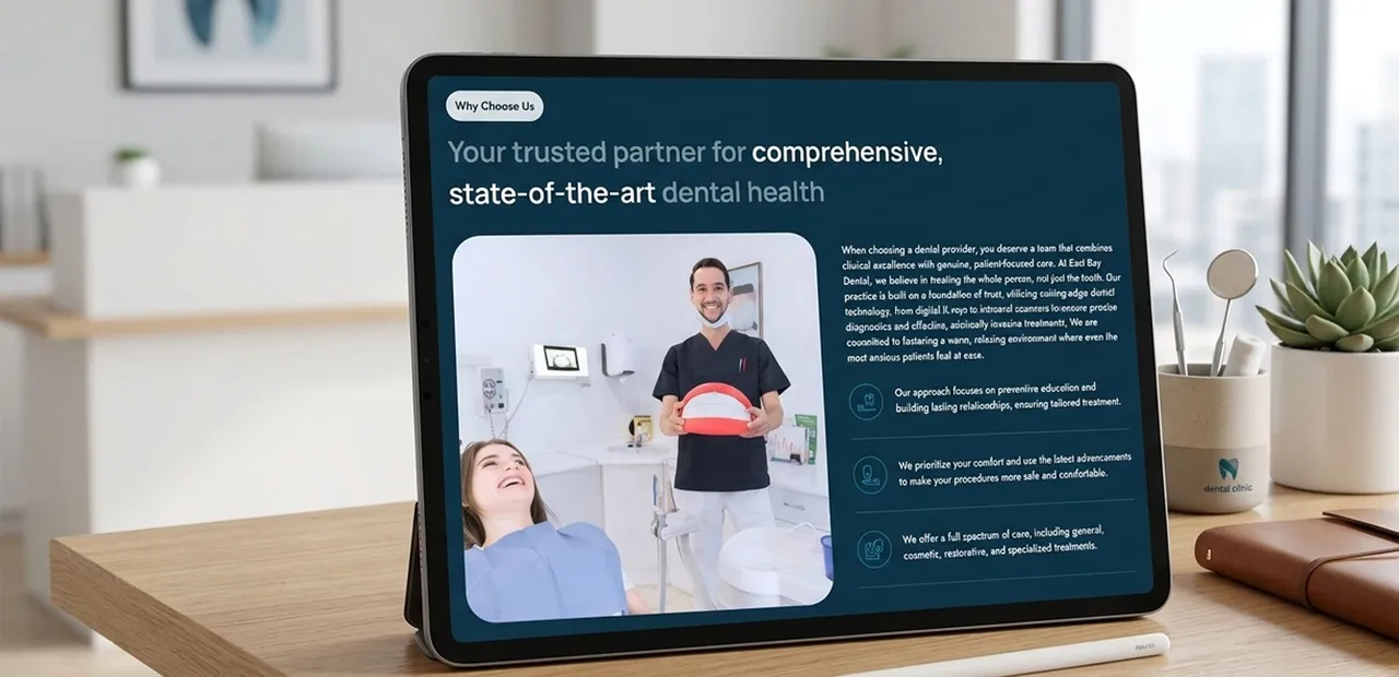 East Bay Dental website design showcase